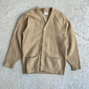 Vintage 60s Mcgregor Lambs Wool Cream Beige Cardigan Sweater Sz M.